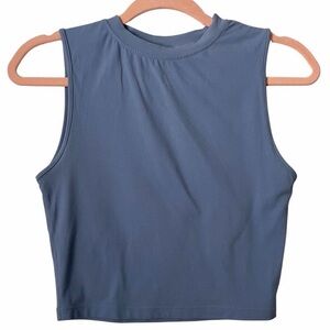 Alphalete Top Womens Small Periwinkle Blue Tank Sleeveless Crop Athletic Gym